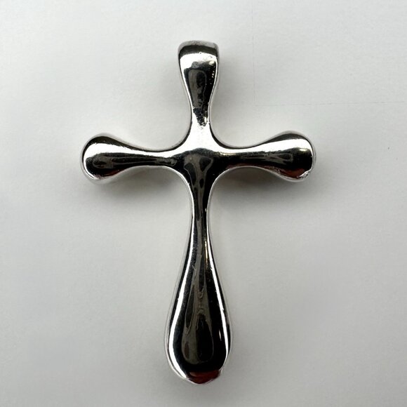 Tiffany Co Elsa Peretti Silver 925 Cross Pendant - Picture 1 of 3